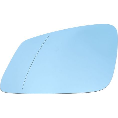 Beheizbarer blauer flacher Außenspiegel mit Montageplatte für BMW 525i, 528i, 530i, 535d, 535i und 550i (links): 51167251583 (1/5)
