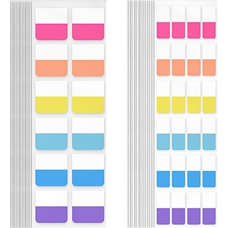 Lot de 360 onglets adhésifs pour étiquettes de livre, autocollants, marqueurs d'index, pour bureau, école (1/5)