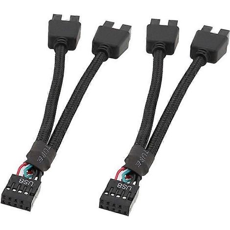 2 câbles d'extension USB pour carte mère d'ordinateur (1/5)