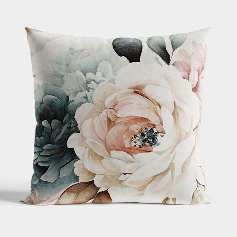 Fodera decorativa in velluto Alba - 40x40 cm - beige (1/3)