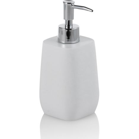 "Dispenser sapone CANDIDA in resina e metallo bianco"