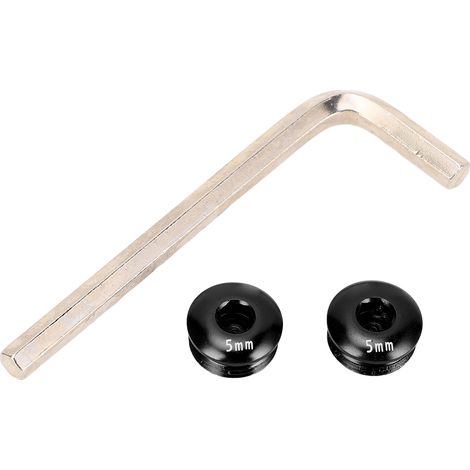Cache-vis de pédale de vélo en alliage d'aluminium, filetage M14, 5 mm, noir, pour VTT (1/5)