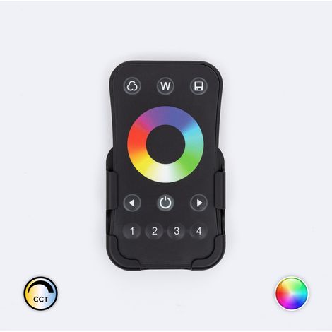 RF-Fernbedienung für RF-Controller RGB-CCT Wählbar Einfarbig 4 Zonen Schwarz