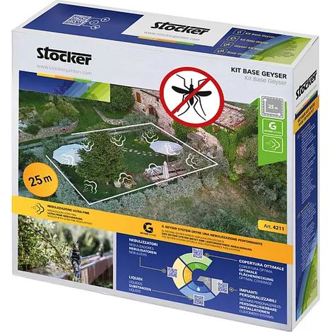 Stocker Geyser basic kit 25mt hose 10 nozzles 10 tees 3 plugs 5 stoppers - Con kit paratia + griglia (1/3)