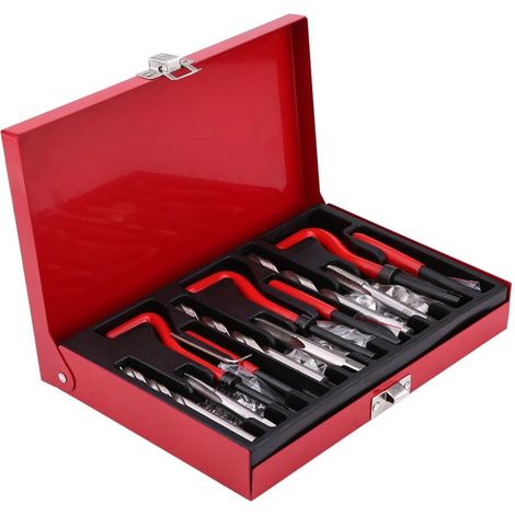 Automotive thread repair kit, 88 pieces, inch inserts, tap insert set M6, M8, M10 (1/4)