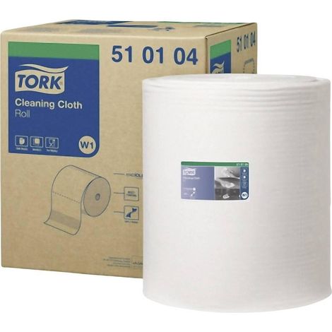 Tork 510104 paño blanco de una sola capa 1000 hojas