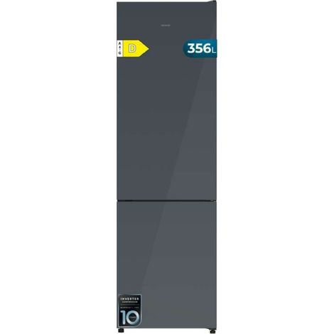 Cecotec Frigorífico Combi 356L Bolero CoolMarket Combi 356i Grey Glass D. 200cm de Alto, 59,5 cm de Ancho, Clase E
