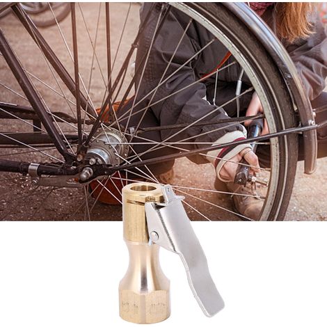 2 pièces, embout de pompe à filetage interne 1/4 pouce, clip en cuivre, connecteur de valve de mandrin d'air, accessoire pour vélos (1/4 pouce) (1/5)