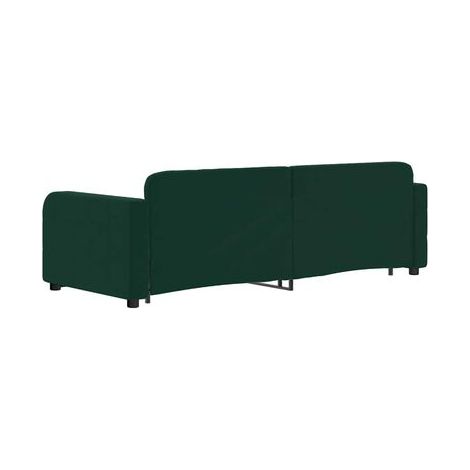 Lit de jour avec tiroir (matelas vendu séparément), vert foncé, 80 × 200 cm, rangement pratique intégré, pour chambre, décor moderne, facile à assembler (1/5)