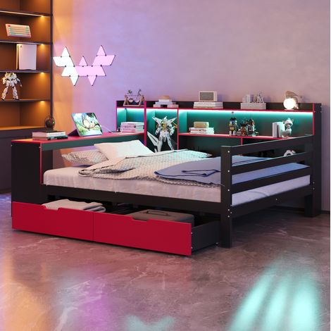 Letto matrimoniale multifunzione 140x200 con scrivania OKMYHOME (1/5)