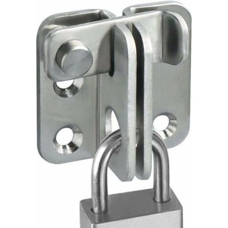 Serrure de porte coulissante, cadenas, loquet, crochet antivol, acier inoxydable (1/5)