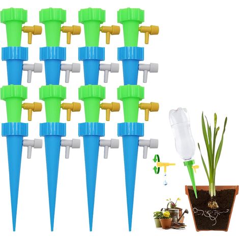 16 dispositifs d'arrosage automatique pour plantes, système de contrôle d'eau automatique avec vanne à débit lent (1/5)