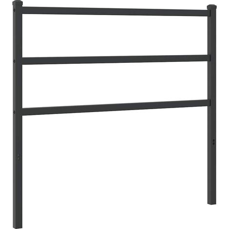 Maison Exclusive - Cabecero de repuesto de metal negro 107 cm (1/5)