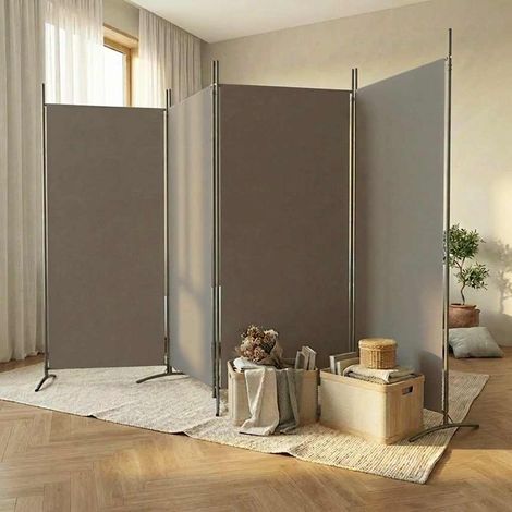 vidaXL Divisorio a 4 Pannelli Antracite 346x180 cm Tessuto