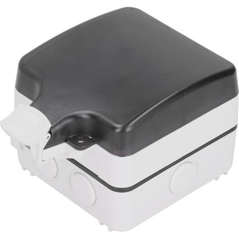 Boîtier de prise/interrupteur extérieur étanche, protection anti-pluie multifonctionnelle IP66 à 5 trous