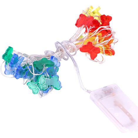 Guirlande lumineuse LED papillon, décoration pour arbre, mariage, fête, jardin (colorée) (1/5)