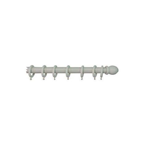 BASTONE IN LEGNO SENZA SUPPORTI Ø MM.35 BIANCO  cm.240
