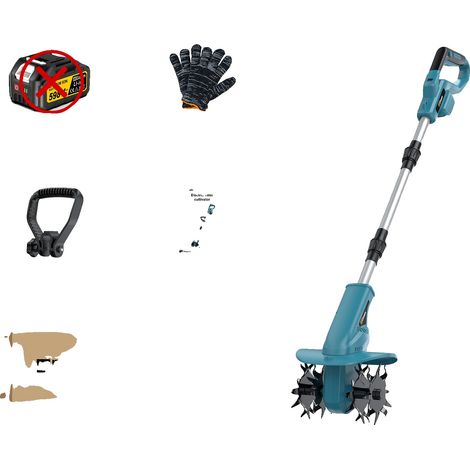 Motoculteur Électrique, Moteur Sans Balais, Batterie Incluse, Pas de batterie pas de prise (1/2)