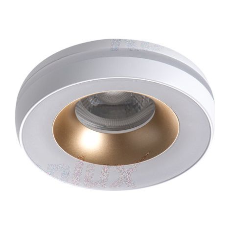 Supporto Faretto Incasso a Soffitto Bianco/Oro ø 96mm GU10 /GU5.3 (1/4)
