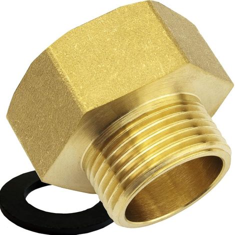 Reduzierstück aus Messing, 1/2-Zoll-Innengewinde, 1/4-Zoll-Außengewinde, Sechskant, für Rohr und Gewindebohrer (1/5)