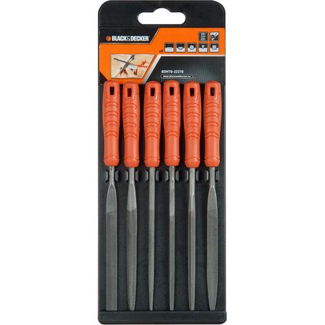 S.OF. JUEGO 6 MINI LIMAS DE METAL Y MADERA BDHT0-22270 BLACK+DECKER