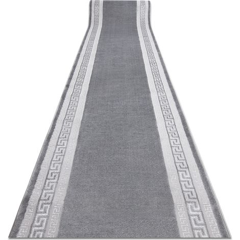 Alfombra de pasillo Structural MEFE 2813 Marco, llave griega dos niveles de vellón gris 120 cm grey 120x100 cm
