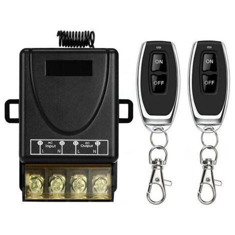 Interrupteur de télécommande Haute Puissance sans Fil 433Mhz, télécommande RF AC 220V/240V/110V 30A pour lumière, Pompe à Eau, appareils ménagers, Irrigation agricole (1/5)