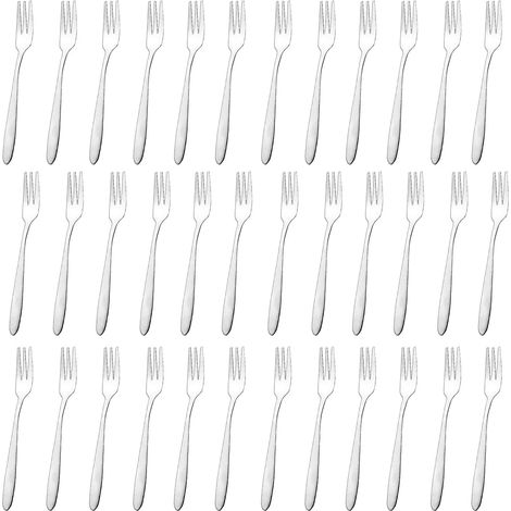 Set mit 36 Dessertgabeln, Edelstahlgabeln (13,5 cm), Tischgabeln, hochglanzpoliert, spülmaschinenfest, für Zuhause, Restaurant oder Hotel (1/5)