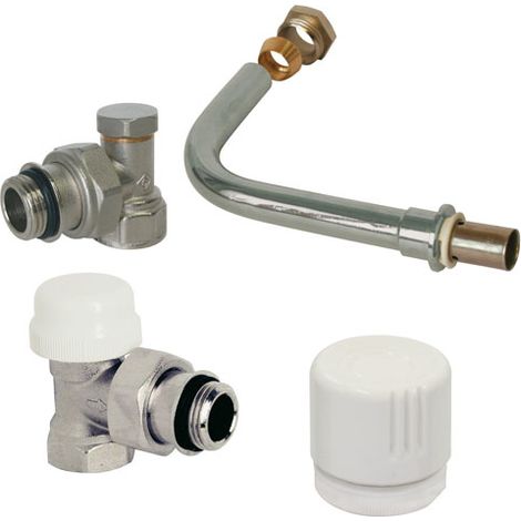 Kit raccordement radiateur avec corps thermostatique - PER glissement Ø12 - Somatherm (1/2)