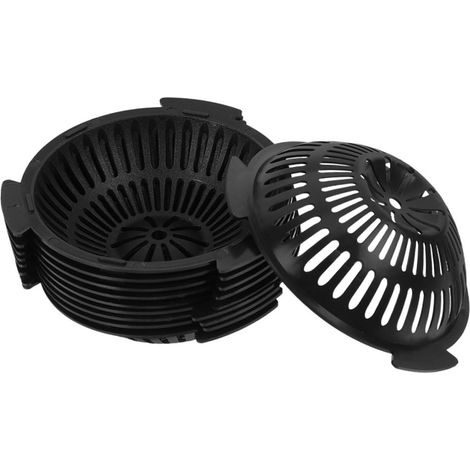 10 pièces Mailles Rondes pour Pot De Fleurs Tapis De Jardinage Drainage pour Bonsaï Noir Coussinets Maille Trou De Drainage Pots De (1/4)
