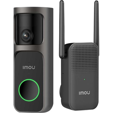 IMOU KIT DE 3 SONNETTES DE PORTE, 2K+/4MP, BATTERIE RECHARGEABLE WI-FI, SONNETTE VIDÉO AVEC CARILLON ENFICHABLE (1/5)