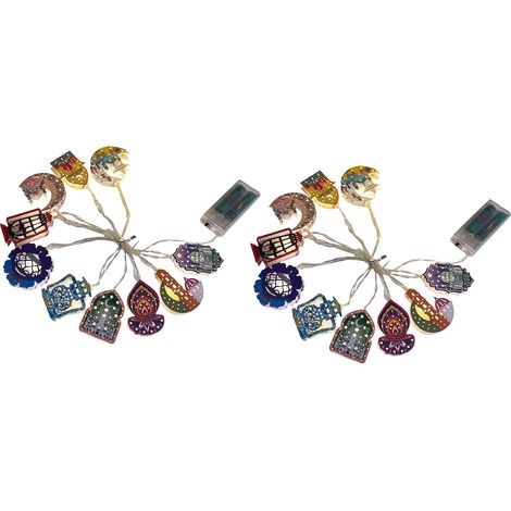 Guirlande LED 3m fer forgé éclairage décoratif château étoilé ambiance festive Nouvel An (1/5)