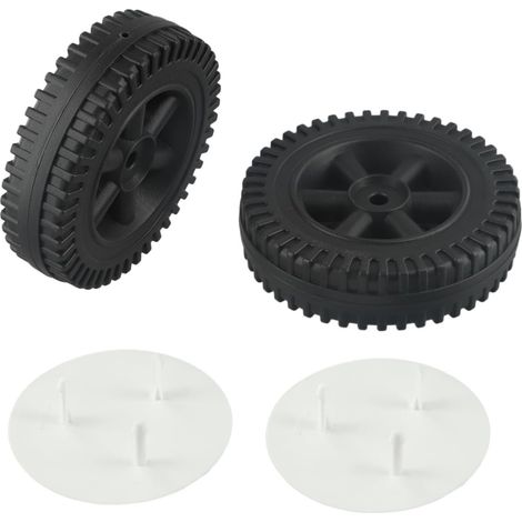 Lot de roues de rechange de 15,2 cm pour barbecues à gaz Charbroil et autres marques, en plastique, résistant à la chaleur, accessoires de cuisine d'extérieur (noir + enjoliveur)
