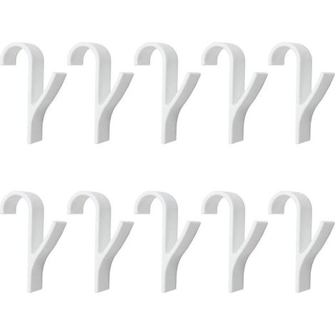 10 pièces Crochet Radiateur, Crochet pour Radiateurs plastique Blanc,Crochet radiateur sèche serviette, Accroche Serviette Salle de Bain, Crochet pour Salle de Bain, Cuisine(Blanc) (1/5)