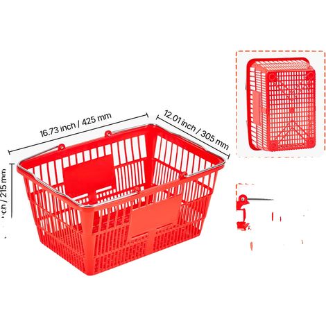 Bacs de rangement, design empilable, facile à transporter, Rouge (1/2)