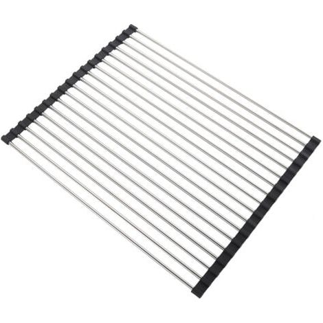 43 x 35 cm Egouttoir Vaisselle Pliable, Séchoir Vaisselle Énroulable, Egoutoire Evier Cuisine, Égouttoir Roulant, Enroulement, Roll Up Pliable, Egouttoir Grille Séchage, pour Cuisine (1/5)