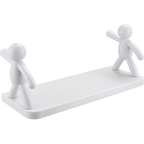 Étagères de rangement méchant support mural suspendu étagères humanoïdes salle de bain poinçonnage support de rangement gratuit accessoires de bain P1 (1/4)