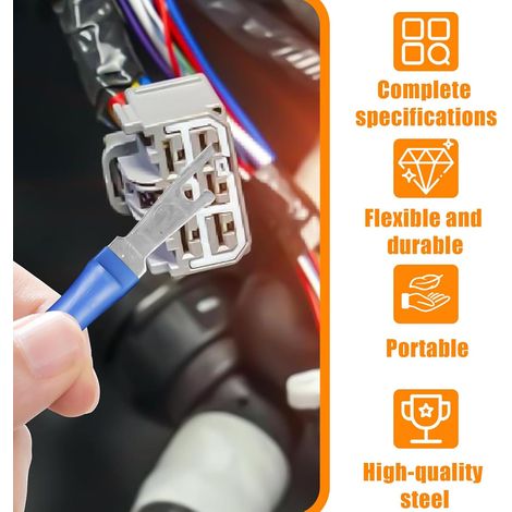 Kit d'outils pour enlever Les connecteurs - Outil de démontage de Terminal | Outil de retrait de broches - 70 pièces avec étui de protection
