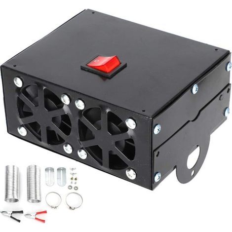 Calefactor para coche, desempañador para coche, ventilador antivaho portátil, calefactor rápido de 500 W (24 V). (1/4)