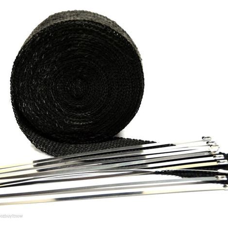Collecteur de modification de tuyau d'échappement automobile 1,5 mm × 50 mm × 15 mm avec coton isolant résistant aux hautes températures (1/5)