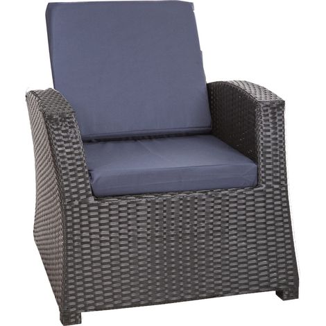 Coussins de chaise en résine tressée 56x52x7cm Lot de 2 coussins de chaise extérieur, Coussin de fauteuil de jardin Marron, Coussin avec dossier