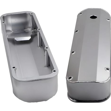 Tapa de válvulas del motor, aluminio, altura 9,8 cm (3 7/8 pulgadas), compatible con motores V8 Big Block BBF para Ford 429 y 460, estilo superior, 1 par incluido. (1/5)