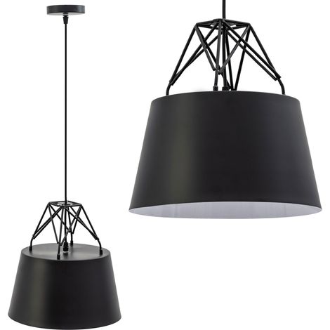 LAMPADA A SOSPENSIONE PENSILE METALLICO NERO APP422-1CP E27