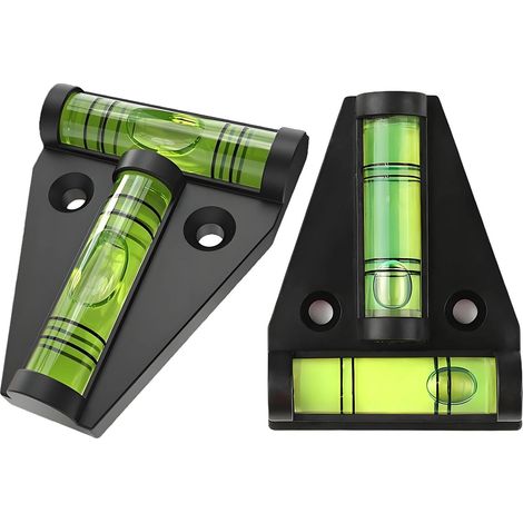 Petit niveau à bulle, Lot de 2 mini niveaux à bulle magnétiques, niveau à bulle croisé, accessoires de camping-car durables et incassables (1/5)