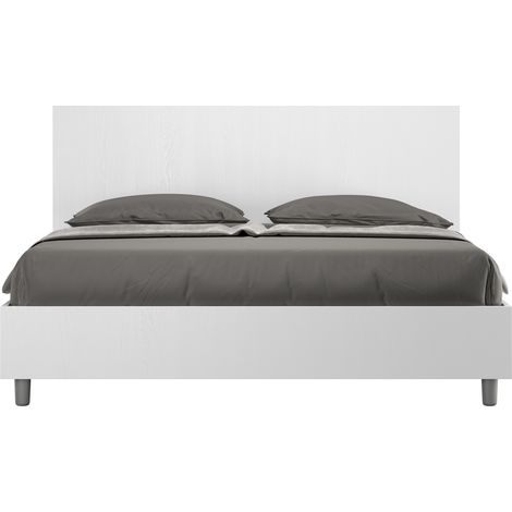 Letto matrimoniale contenitore doppia alzata 160x190 bianco frassino New Egos (1/4)