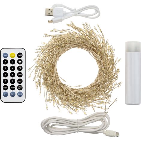 Cluster 6m 600 MicroLED Lichterkette mit Fernbedienung, 21 Funktionen (1/5)