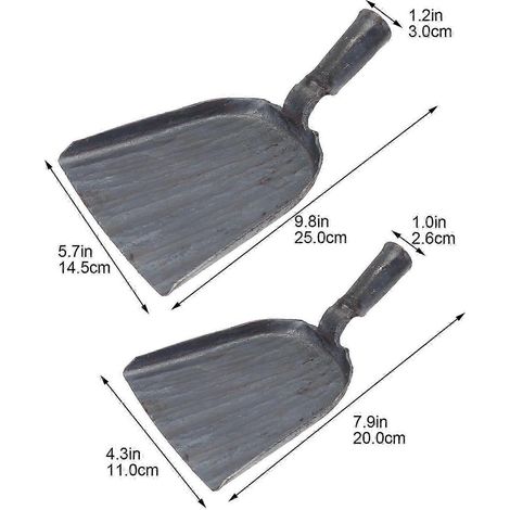 Ensemble pelle et brosse à cendres en acier au carbone robuste pour barbecue, comprenant une mini pelle et une brosse pour un nettoyage efficace des foyers et des charbons de bois. (1/4)
