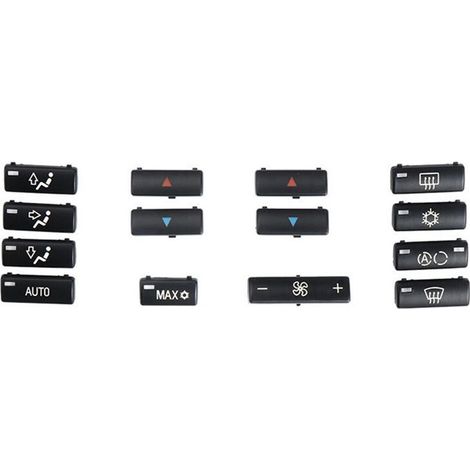 Tapas de repuesto para los botones del panel de control del climatizador del coche, compatibles con los modelos E39, E53, M5 y X5. (1/2)