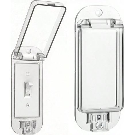 2 PCS Protège-interrupteurs : Caches-interrupteurs muraux qui empêchent l'allumage ou l'extinction accidentels des interrupteurs tout en permettant l'accès, durables et solides. (1/5)