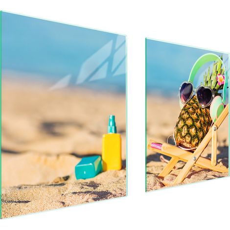GLASSCHUTZPLATTE FÜR HERD 85x52 ANANAS (1/5)